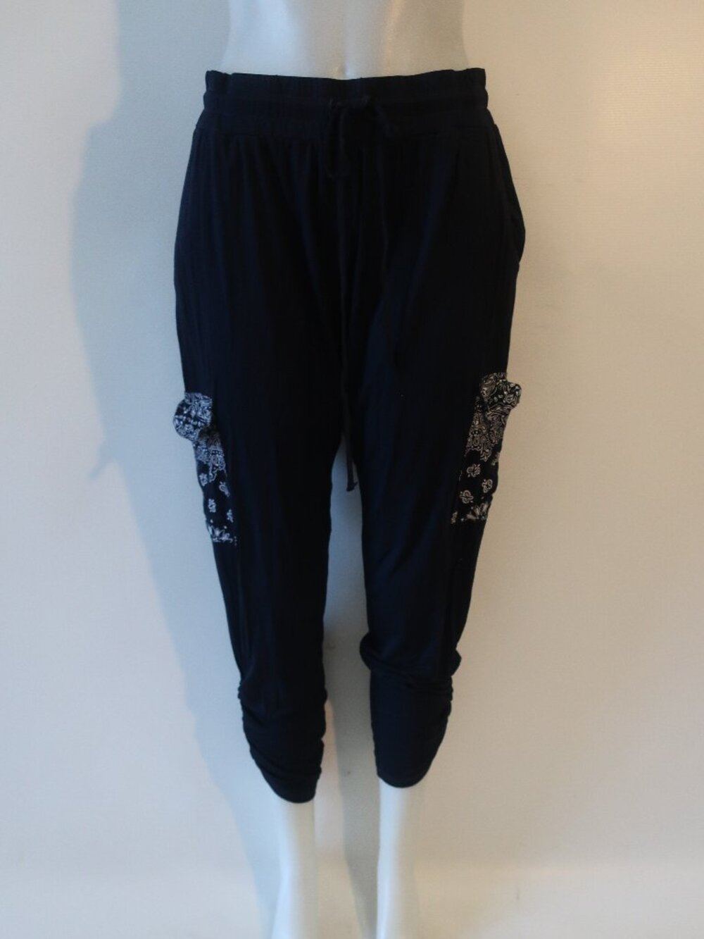 NWT Women Michael Lauren Navy Blue (Item-358) Archibald Pocket Cargo Pant M
